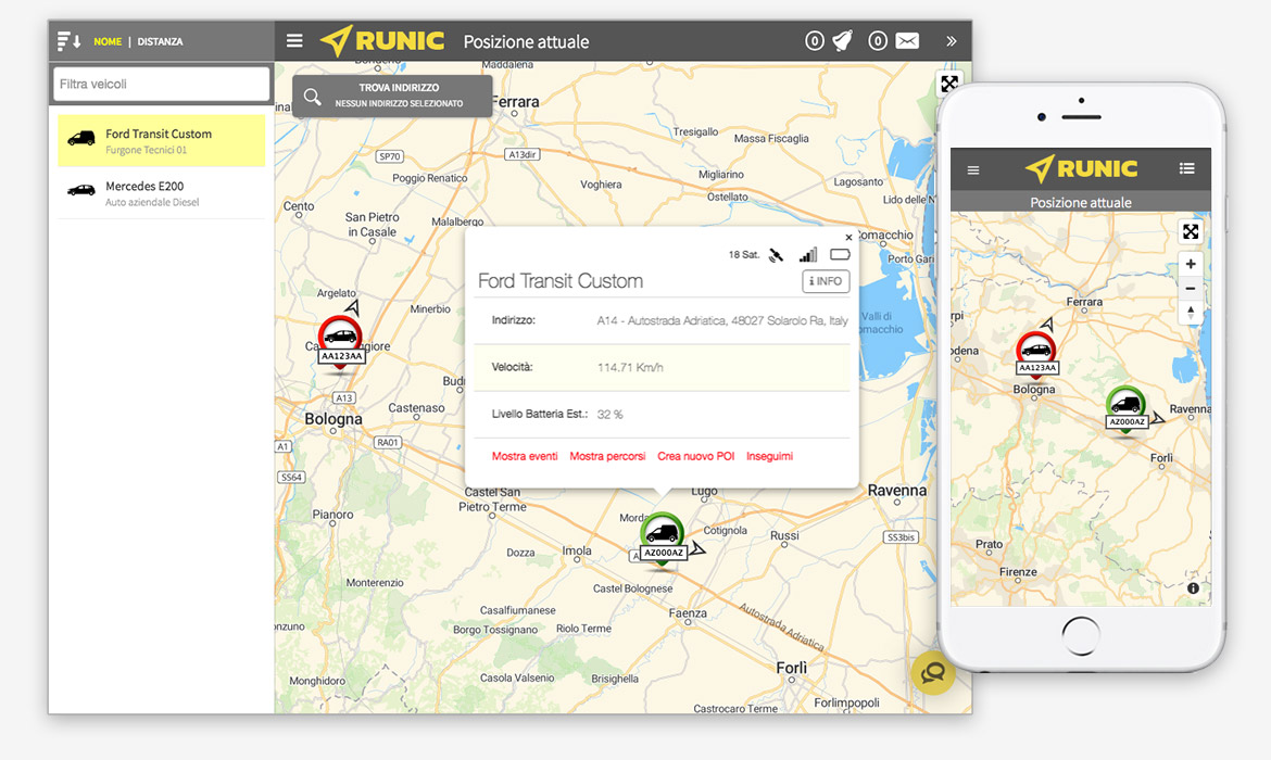 Il monitoraggio GPS di Runic